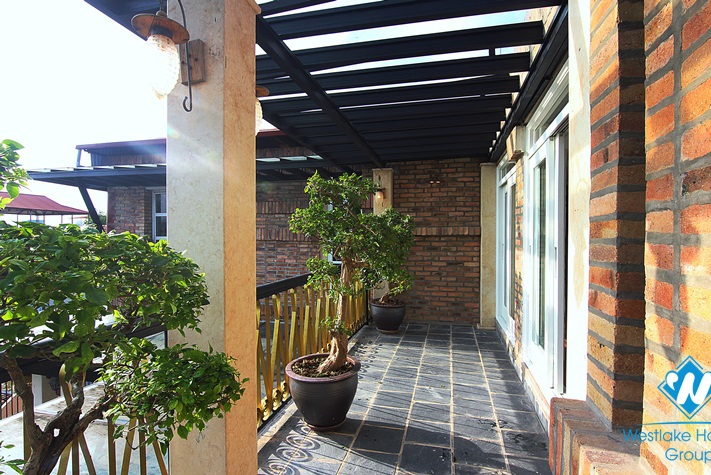 Beautiful 4 bedrooms house for rent with nice terrace in Nghi Tam - Tay Ho - Hanoi